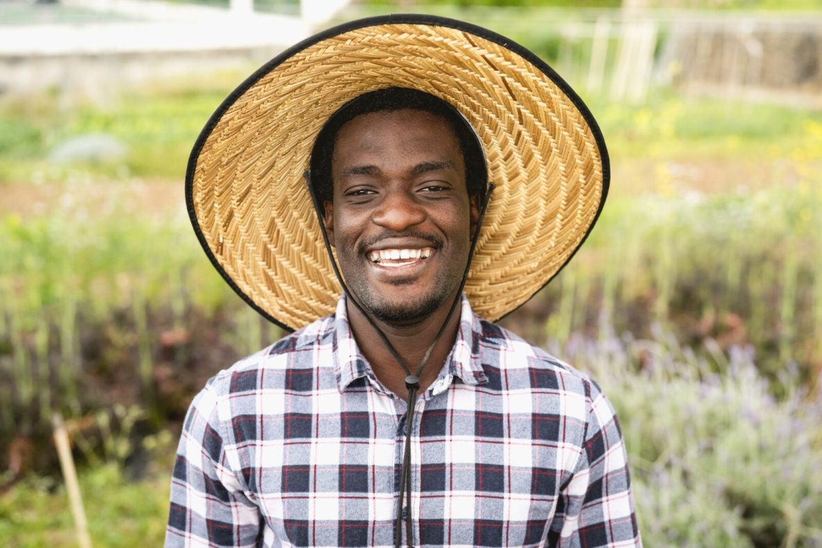 Smiling male farmer